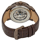 Maserati Ingegno Automatic White Skeleton Dial Brown Leather Strap Watch For Men - R8821119003