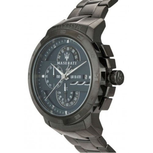 Maserati Ingegno Tachymeter Blue Dial Black Steel Strap Watch For Men - R8873619001