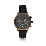 Maserati Legend Chronograph Black Dial Black Leather Strap Watch For Men - R8871638001