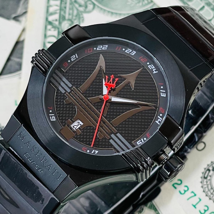 Maserati Potenza 42mm Black Analog Dial Black Strap Watch For Men - R8853108003
