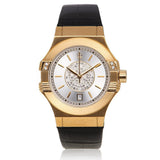 Maserati Potenza Diamonds Silver Dial Black Leather Strap Watch For Women - R8851108505