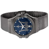Maserati Potenza Quartz Blue Dial Grey Mesh Bracelet Watch For Men - R8853108005