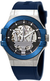 Maserati Potenza Skeleton Dial Quartz Blue Silicon Watch For Men - R8821108028