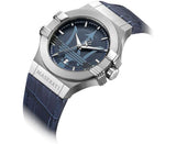 Maserati Potenza Blue Dial Blue Leather Strap Watch For Men - R8851108015