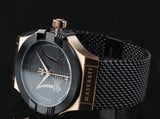 Maserati Potenza Black Mesh Bracelet Black Dial Watch For Men - R8853108010