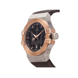 Maserati Potenza Black Dial Brown Leather Strap Watch For Men - R8851108014