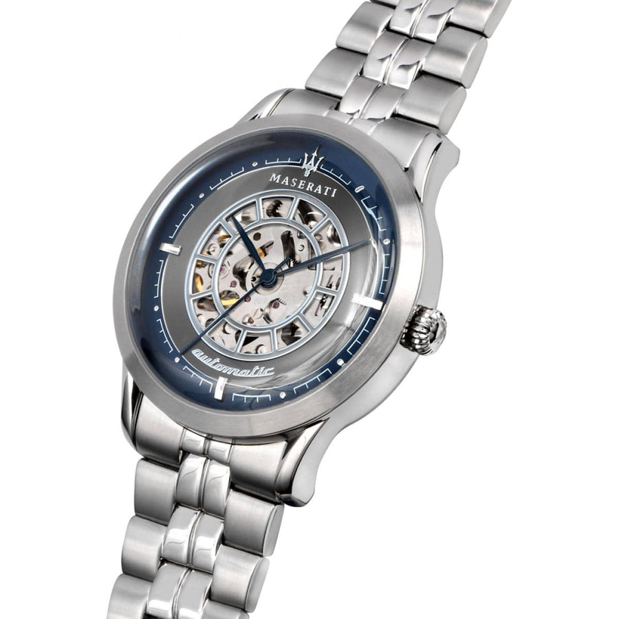 Maserati Ricordo Automatic Gray Dial Silver Steel Strap Watch For Men - R8823133003