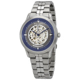 Maserati Ricordo Automatic Skeleton Silver Dial Silver Steel Strap Watch For Men - R8823133005