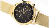 Maserati Ricordo Chronograph Black Dial Stainless Steel Mesh Bracelet Watch For Men - R8873633003