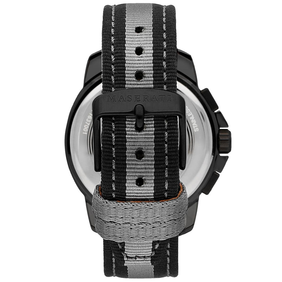 Maserati Royale 44mm Black Dial Stainless Steel Fiber Strap Watch For Men - R8871637002