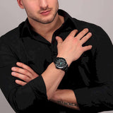 Maserati SFIDA Aqua Edition Analog Black Dial Black Steel Strap Watch For Men - R8853144001