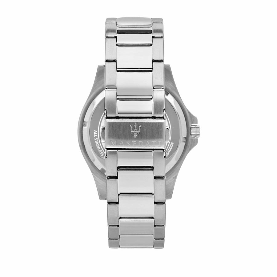 Maserati SFIDA Automatic Black Dial Silver Steel Strap Watch For Men - R8823140002