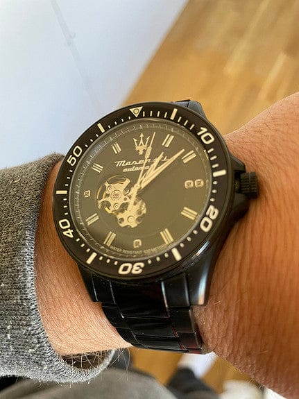 Maserati SFIDA Automatic Black Special Edition 44mm Watch For Men - R8823140005