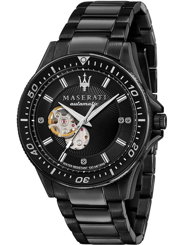 Maserati SFIDA Automatic Black Special Edition 44mm Watch For Men - R8823140005