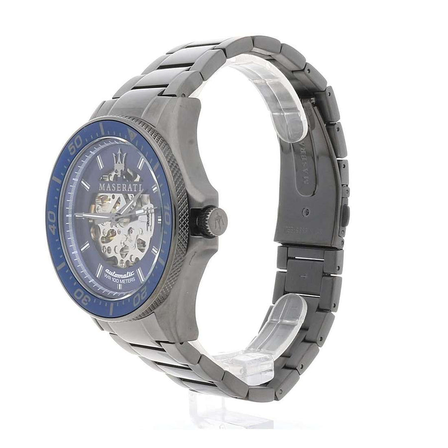 Maserati SFIDA Automatic Blue Dial Silver Steel Strap Watch For Men - R8823140001