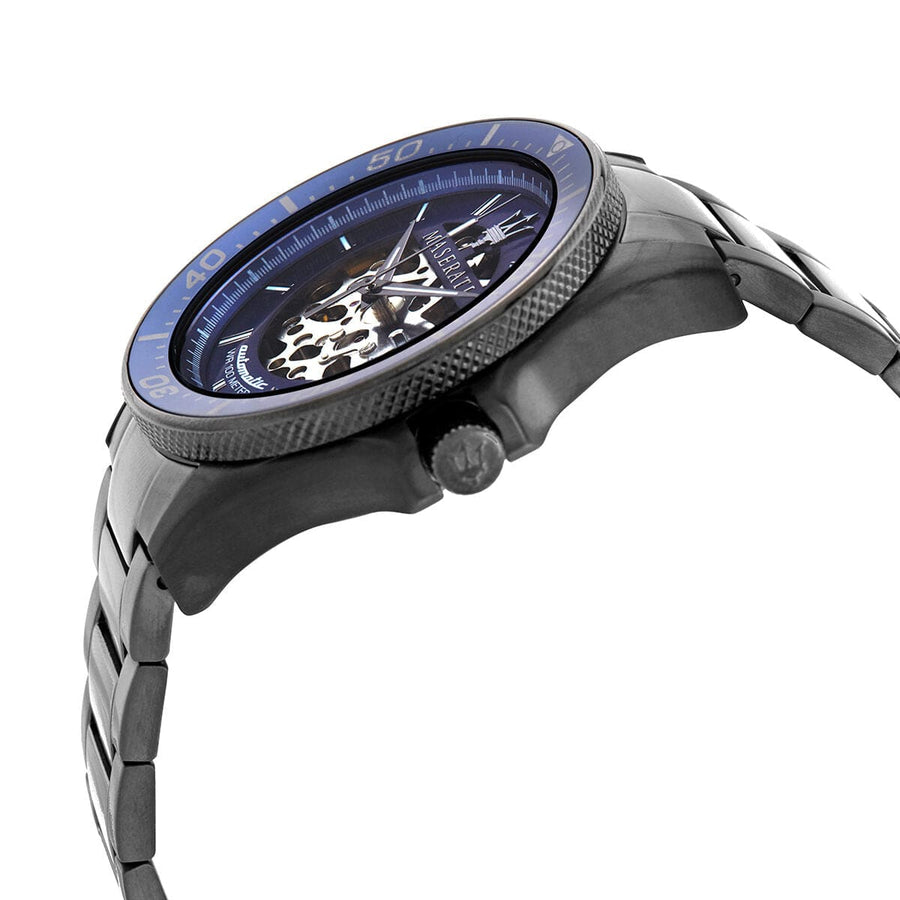 Maserati SFIDA Automatic Blue Dial Silver Steel Strap Watch For Men - R8823140001