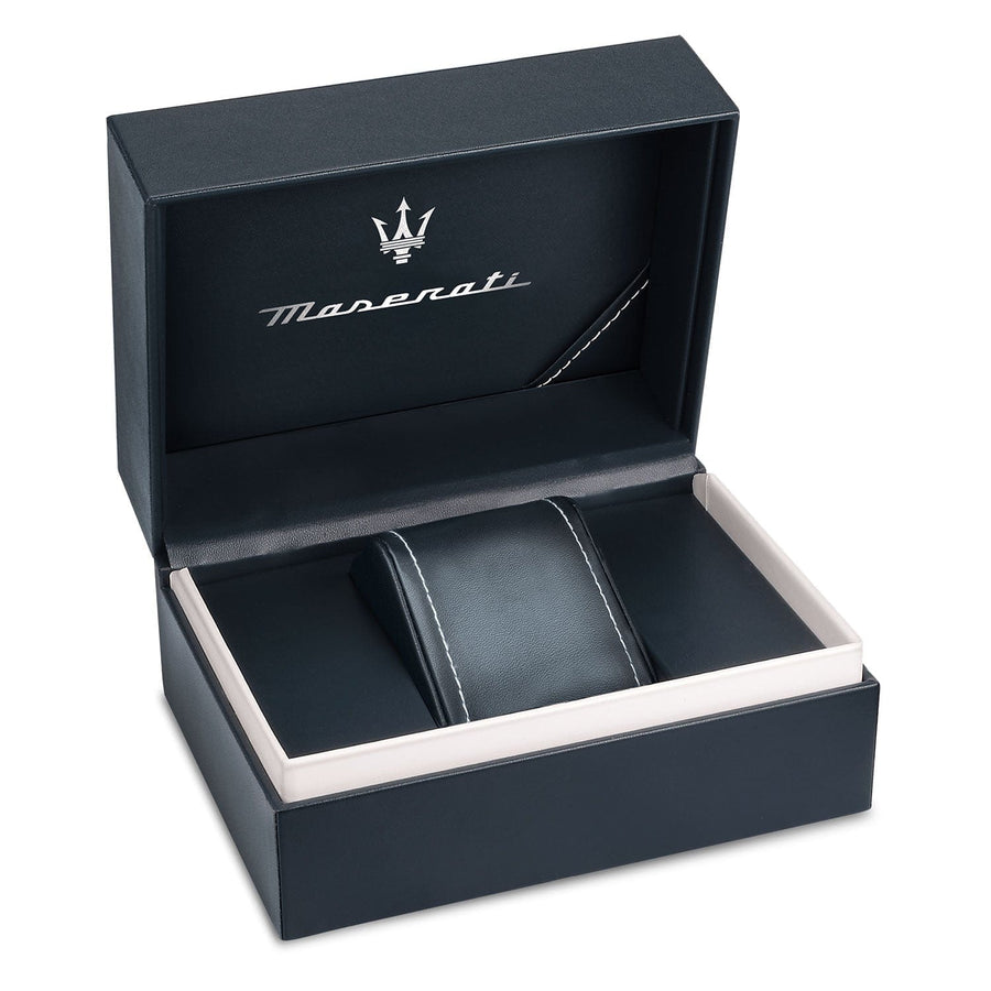 Maserati SFIDA Automatic Skeleton Blue Dial Silver Steel Strap Watch For Men - R8823140007