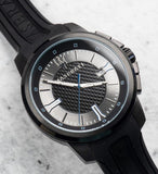 Maserati SFIDA Black Dial Black Rubber Strap Watch For Men - R8851123004