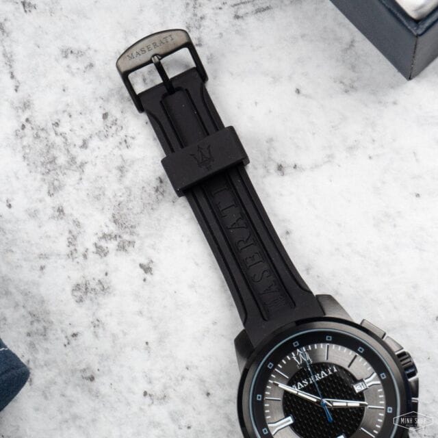 Maserati SFIDA Black Dial Black Rubber Strap Watch For Men - R8851123004