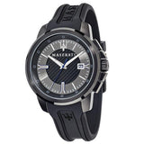 Maserati SFIDA Black Dial Black Rubber Strap Watch For Men - R8851123004