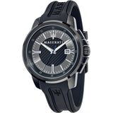 Maserati SFIDA Black Dial Black Rubber Strap Watch For Men - R8851123004