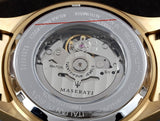 Maserati SFIDA Black Dial Yellow Gold Toned Stainless Steel Watch For Men - R8823140003