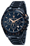 Maserati SFIDA Chronograph Black Dial Black Steel Strap Watch For Men - R8873640011