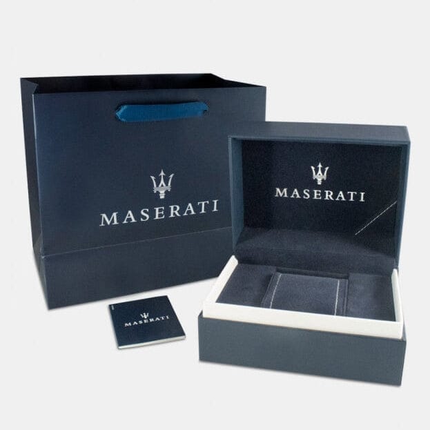 Maserati SFIDA Chronograph Black Dial Silver Steel Strap Watch For Men - R8853140005