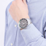 Maserati SFIDA Chronograph Black Dial Silver Steel Strap Watch For Men - R8853140005