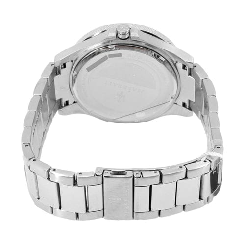 Maserati SFIDA Chronograph Black Dial Silver Steel Strap Watch For Men - R8853140005
