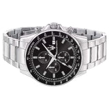 Maserati SFIDA Chronograph Black Dial Silver Steel Strap Watch For Men - R8873640015