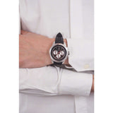 Maserati SFIDA Chronograph Black Silver Dial Black Rubber Strap Watch For Men - R8851123001