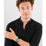 Maserati SFIDA Chronograph Black Silver Dial Black Rubber Strap Watch For Men - R8851123001