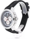 Maserati SFIDA Chronograph Black Silver Dial Black Rubber Strap Watch For Men - R8851123001