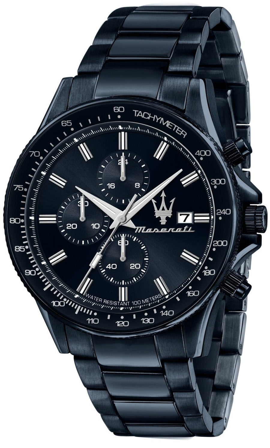 Maserati SFIDA Chronograph Blue Dial Blue Steel Strap Watch For Men - R8873640023