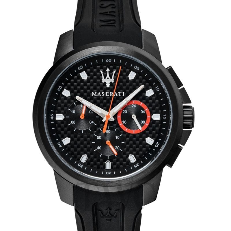 Maserati SFIDA Chronograph Quartz Stainless Steel Black Dial Watch For Men - R8851123007