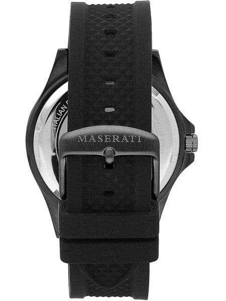 Maserati SFIDA Quartz Black Dial Black Rubber Strap Watch For Men - R8851140001