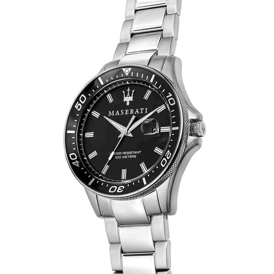 Maserati SFIDA Quartz Black Dial Stainless Steel Watch For Men - R8853140002