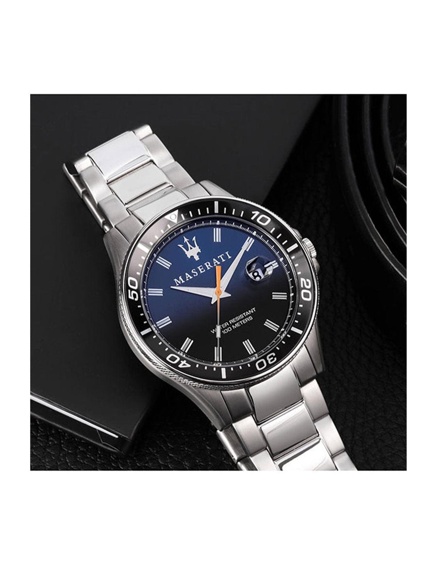 Maserati SFIDA Quartz Bue Dial Stainless Steel Watch For Men - R8853140001