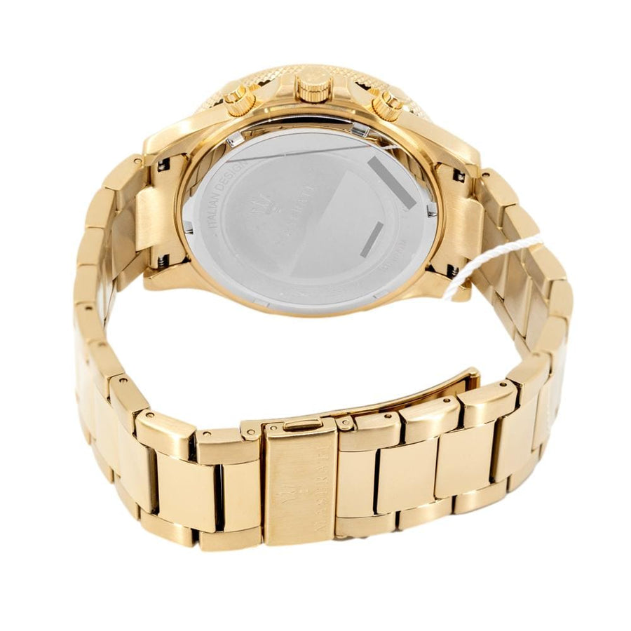 Maserati SFIDA Quartz Yellow Dial Gold Strap Watch For Men - R8873640005