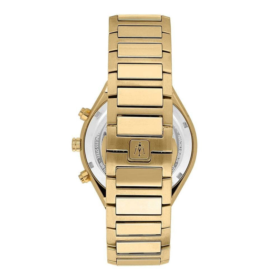 Maserati Stile 45mm Chronograph Black Dial Gold Steel Strap Watch For Men - R8873642001