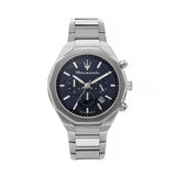 Maserati Stile Blue Dial Silver Steel Strap Watch For Men - R8873642006