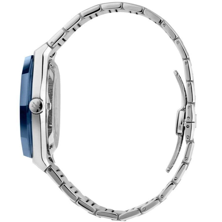 Maserati Stile Automatic Skeleton Silver Dial Silver Steel Strap Watch For Men - R8823142004