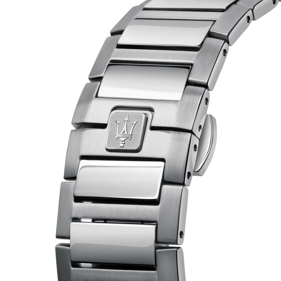 Maserati Stile Blue Dial Silver Steel Strap Watch For Men - R8853142006