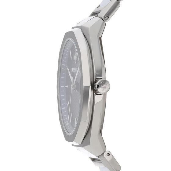 Maserati Stile Blue Dial Silver Steel Strap Watch For Men - R8853142006