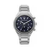 Maserati Stile Blue Dial Silver Steel Strap Watch For Men - R8873642006
