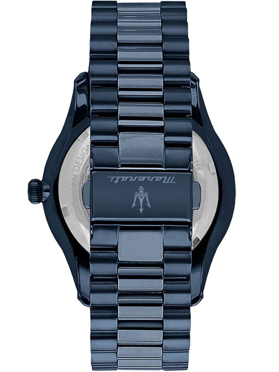 Maserati Stile Chronograph Blue Dial Blue Steel Strap Watch For Men - R8873642008