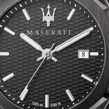 Maserati Stile Quartz Black Dial Black Steel Strap Watch For Men - R8853142001