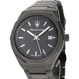 Maserati Stile Quartz Black Dial Black Steel Strap Watch For Men - R8853142001