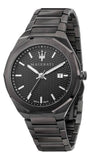 Maserati Stile Quartz Black Dial Black Steel Strap Watch For Men - R8853142001